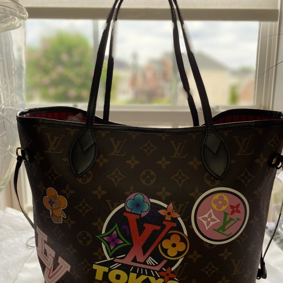 RARE LV Neverfull MM World Tour Japan Tokyo (Limited Edition) - Picture 10 of 12